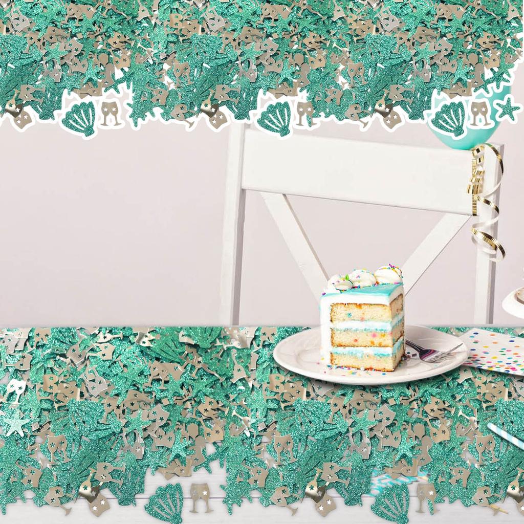 Конфетти на день рождения Украшение рабочего стола Ракушки Конч Подводный мир Конфетти