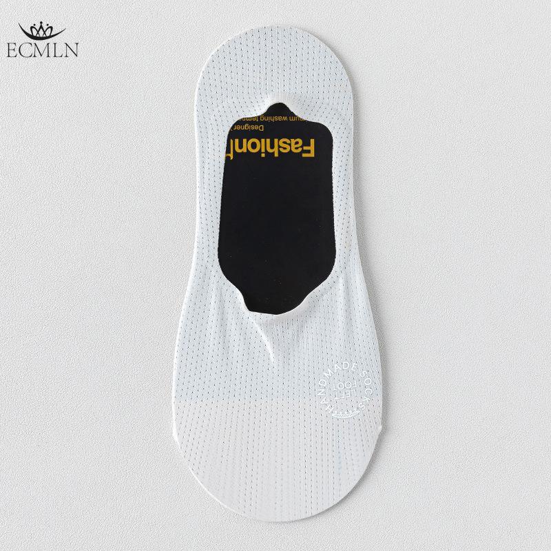 Men's Invisible Boat Socks Summer Thin Shallow Mouth Short Socks Solid Color Towel Bottom Sweat-absorbent Hollow No-fall Ice Stockings