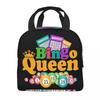 Custom Bingo Queen Game Lover Thermal Insulated Lunch Bag Women Resuable Lunch Container Outdoor Picnic Multifunction Food Box