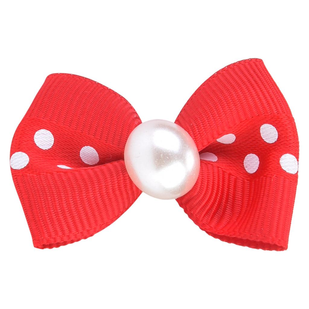 20Pcs Dog Hair Bowknot with Elastic Band Pet Puppy Teddy Grooming Hair Accessories Random Color