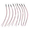 10pcs Lights Emitting Diodes 5mm Prewired Electronic LED Light Diodes for Decoration 5‑12V