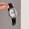 Retro Classic Small Gold Watch for Women Oval Genuine Leather Strap Water-Resistant Quartz Movement Premium Ladies' Wristwatch