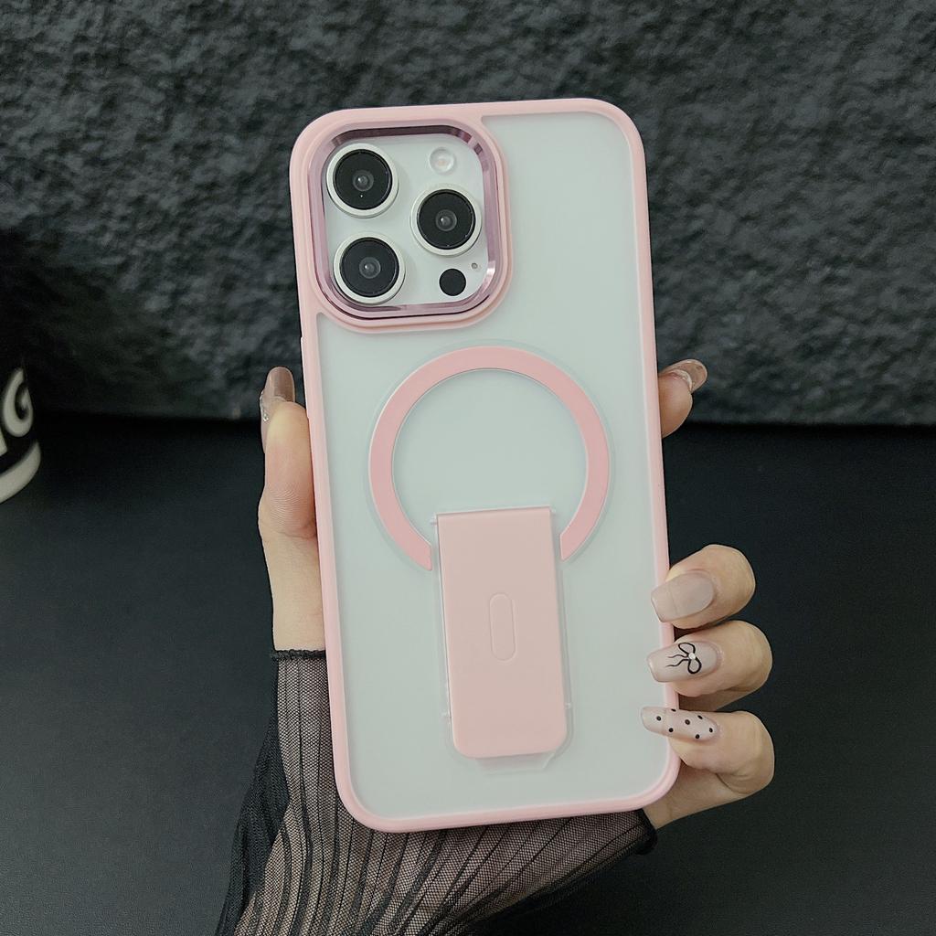 Для iPhone 16 Pro Max Роскошный магнитный держатель-подставка Magsafe Цветная рамка Чехол для телефона Для iPhone 11 12 13 14 15Plus Защитная крышка