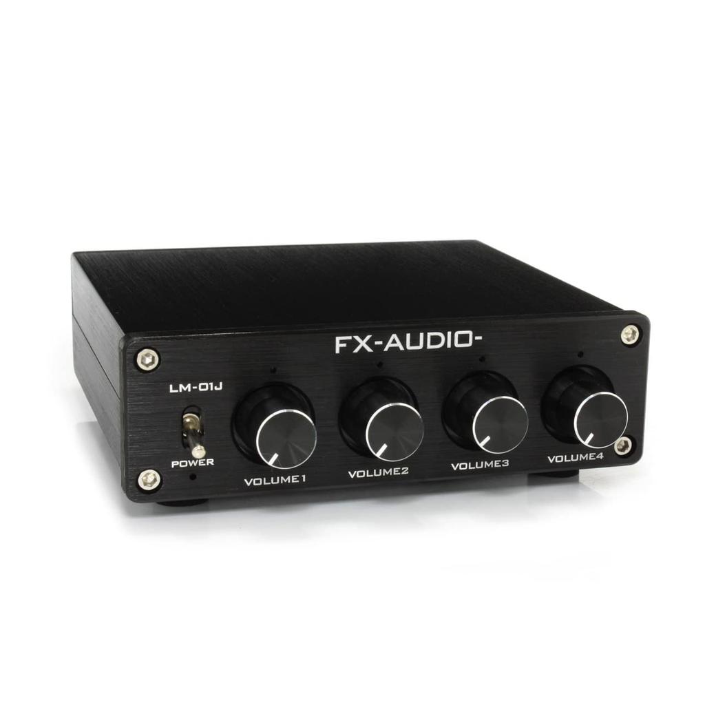 4ch Stereo Mixer Preamp Combines 4 RCA Inputs Into 1 Output FX-AUDIO- LM-01J [Black] &