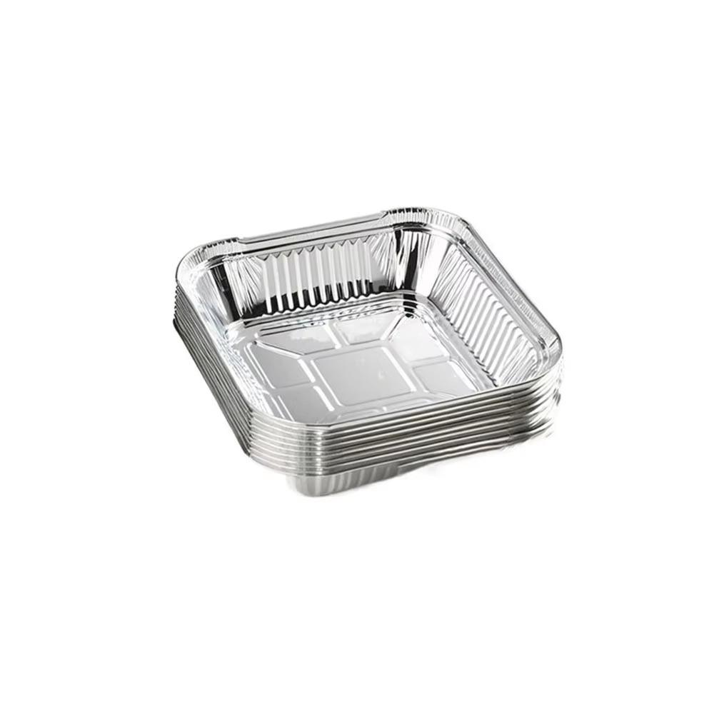 30Pcs Reusable Aluminum Foil Box Non-stick Square Baking Pan Recyclable Foil Pans  Roasting