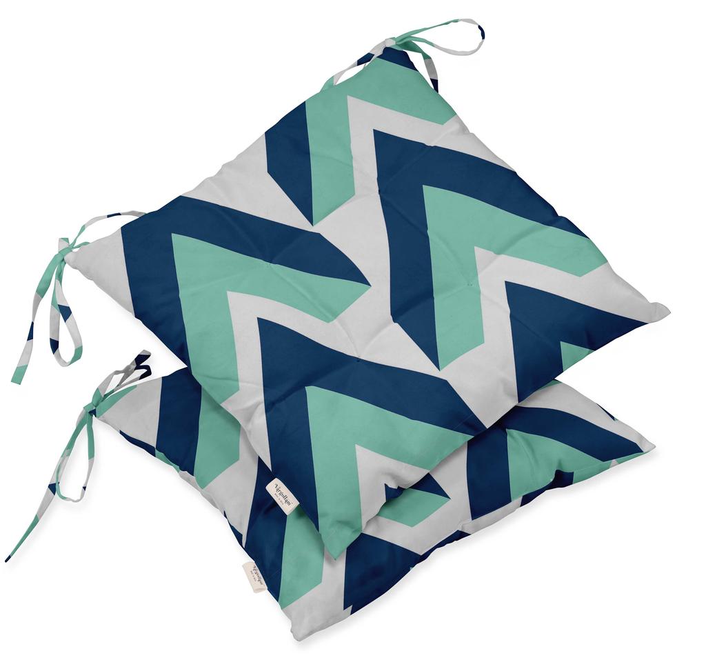 Vargottam Комплект из 2 квадратных подушек для сидения для патио с ворсом и принтом, водостойкая, 19 дюймов, фиолетовая |