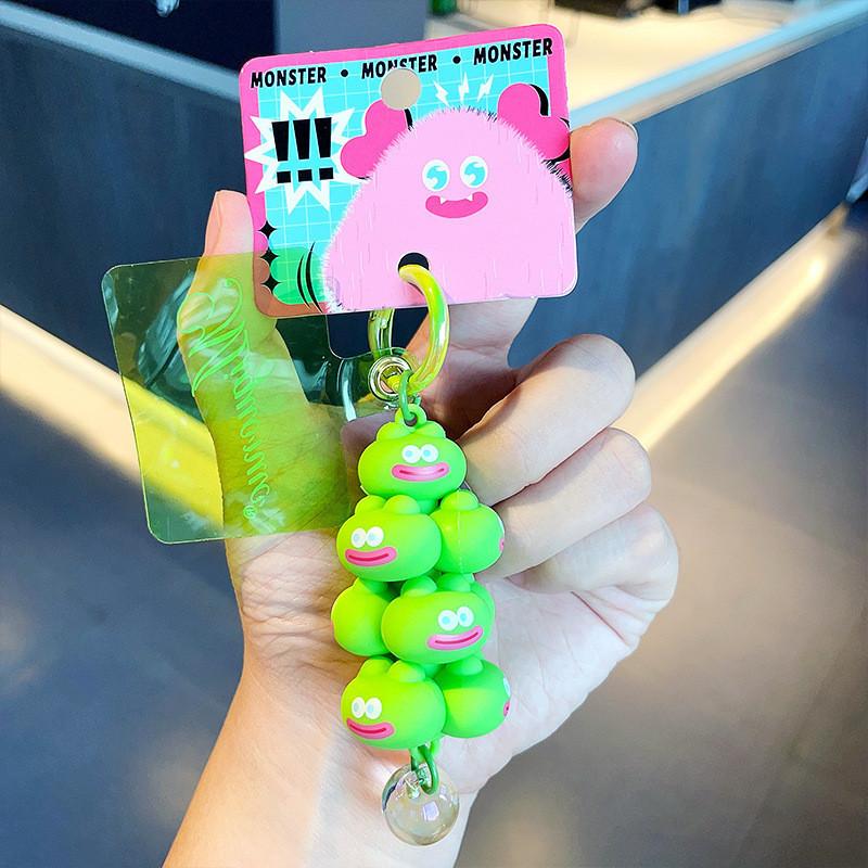 Милая серия брелоков «Семья монстров» Очаровательный зеленый мультяшный аксессуар для сумки Модный