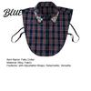 Elegant Detachable Collar Women Plaid Fake Red Blue Christmas Fashion