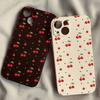 Мультяшное Маленькое Сердечко Вишня Мягкий Чехол Для Телефона Для iPhone17 Air 16E 16 15 14 13 Mini 12 11 Pro Max X XR XS Max 7 8 Plus Чехол