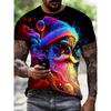 Men's Printed T-shirts Are Selling Well for Christmas. Short Sleeved Men's Fashionable Santa Claus Fun Clothes