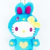 Sanrio Коллекция талисманов Hello Kitty Разноцветный кролик Синий плюш