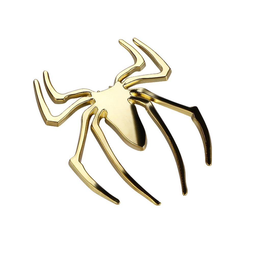 3D Горячие Новые Автомобильные Наклейки Металлический Серебристый/Золотой Паук Форма Хромированный Значок Авто Эмблема Наклейка