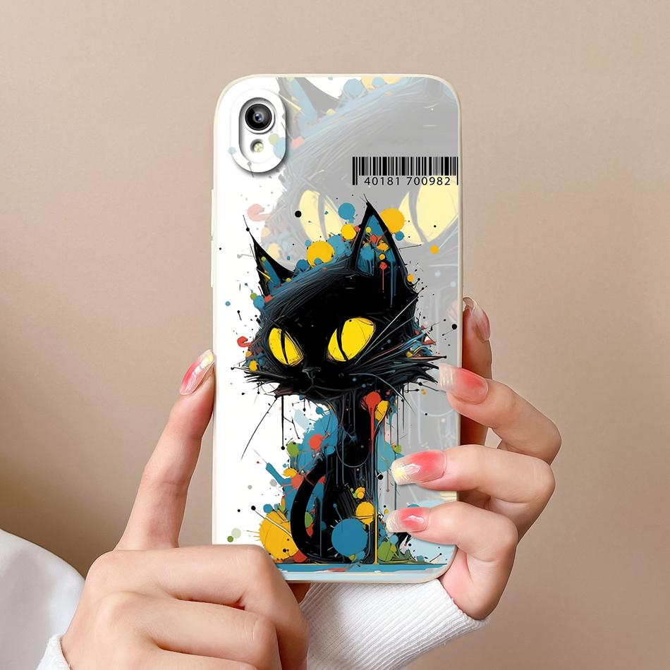 Для Vivo Y93 Y93S Y91C Y91i Y90 Y1S Чехол Модный Дизайн Защита Камеры Ударопрочная Задняя Крышка Мягкие Жидкий Силикон Чехлы для Телефона