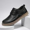 Большой размер 48 мужская обувь повседневная универсальная мужская кожаная обувь 47 деловая британский тренд синяя обувь кожаная обувь