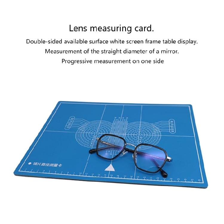 Двусторонняя тестовая подкладка для очков, измерение диаметра линз/оправы очков