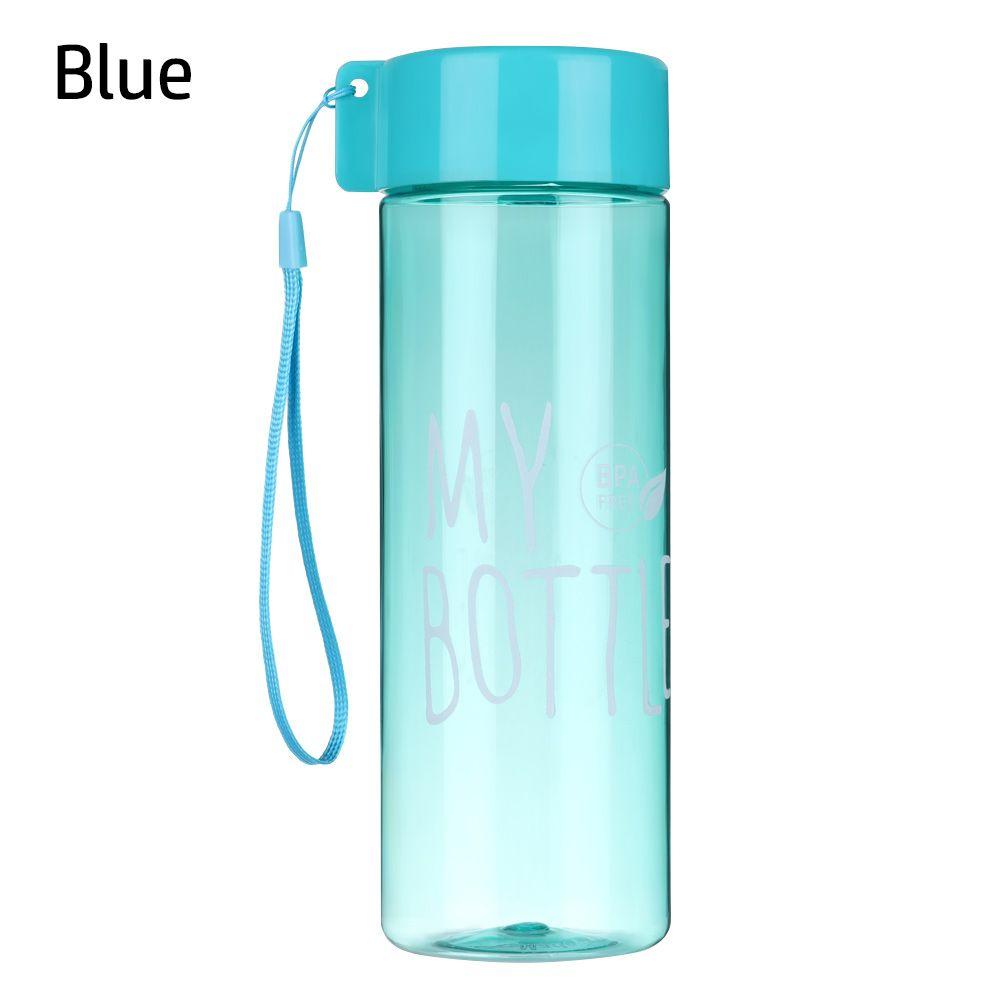 500ML Outdoor Portable Plastic Sports Water Bottle Transparent Coffee Juice Cup Drinking Cup