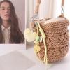 Ins Woven Rope Heart Keychain Anti-Lost Love Heart Backpack Pendant  Keychain Accessories