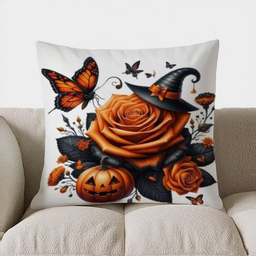Декор для дома Привет Осень: Тыквы и осенние листья Узор на подушку Наволочка Подходит для дивана Спальни Автомобиля Наволочка
