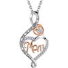 Tide Necklace, Heart-Shaped Mom Double Love Mom Necklace