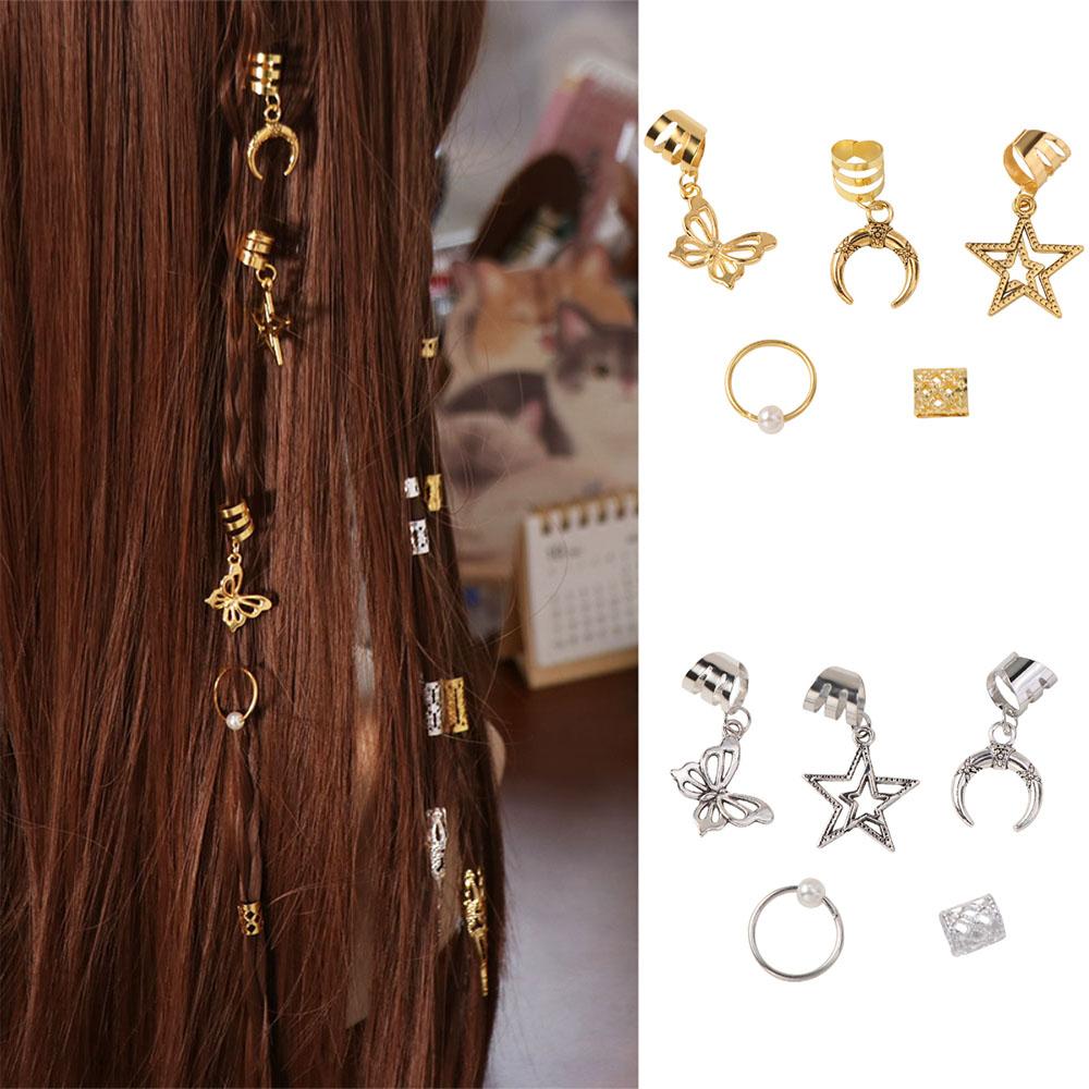 25pcs Dread Locks Dreadlocks Beads Hair Braiding Hair Braid Tubes Hollow Out Hair Ring Men