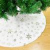 Christmas Tree Skirt Beaded Snowflake Sparkle Tree Skirt 78cm/90cm Plush Tree Skirt Christmas White Tree Skirt Decoration