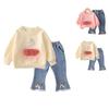 Kids Casual Long-Sleeve Set, Comfortable Daily Wear Outfits