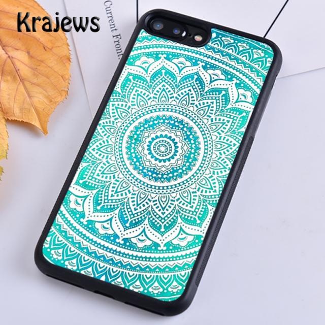 Krajews Чехол-накладка в индийском стиле с яркой мандалой для iPhone 17 Air 16 15 14 plus 11 12 13 pro max coque Fundas