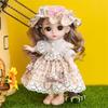 16 см 112 Милая Кукла Принцесса 13 Суставов BJD DIY Куклы Игрушки с Одеждой Обувью Подвижное Милое Лицо Детская Девочка Подарок на День Рождения для Детей