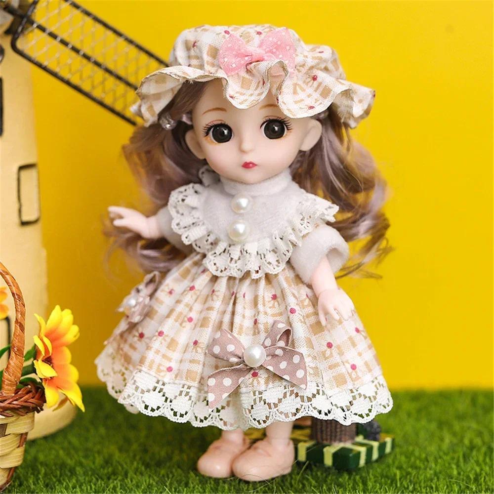 16 см 112 Милая Кукла Принцесса 13 Суставов BJD DIY Куклы Игрушки с Одеждой Обувью Подвижное Милое Лицо Детская Девочка Подарок на День Рождения для Детей