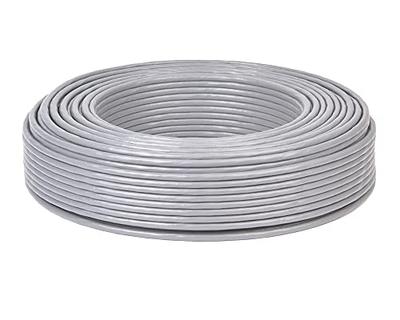 LAN-кабель Cat6 100 м, для самостоятельной сборки, для бизнеса и строительства, одножильный UTP с выделенными контактами, совместим с PoE, серый