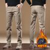 2024 New Autumn/Winter Casual Pants For Men With Plush Thickening/Regular Loose Cotton Straight Leg Pants Business Versatile Trendy Men'S Wear