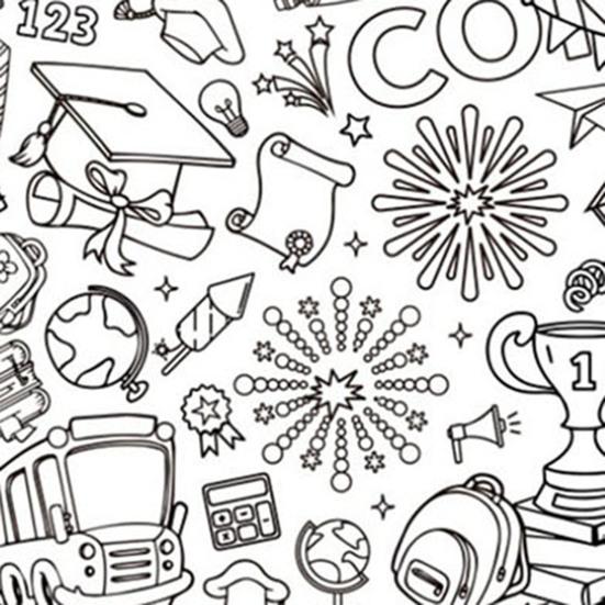 Гигантский раскрашивающий плакат на выпускной 72 x 30 дюймов, большая скатерть-раскраска «Поздравляем с выпускным» для детей, активности на выпускной в детском саду, принадлежности для вечеринки