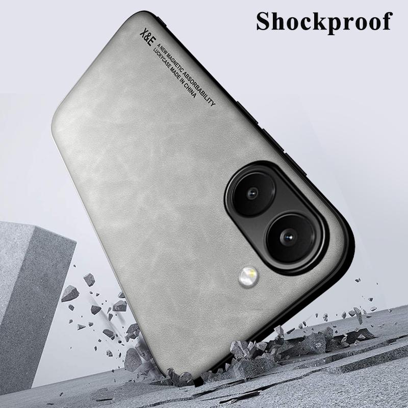 KEYSION Роскошный ретро чехол из ПУ-кожи для телефона Xiaomi POCO X8 Pro/Max - Ударопрочный и шелковистый на ощупь
