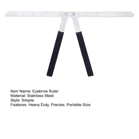 Измерительная линейка для бровей из нержавеющей стали, штангенциркуль золотого сечения для бровей, 3-точечная измерительная линейка, направляющая для микроблейдинга бровей, измерительный инструмент