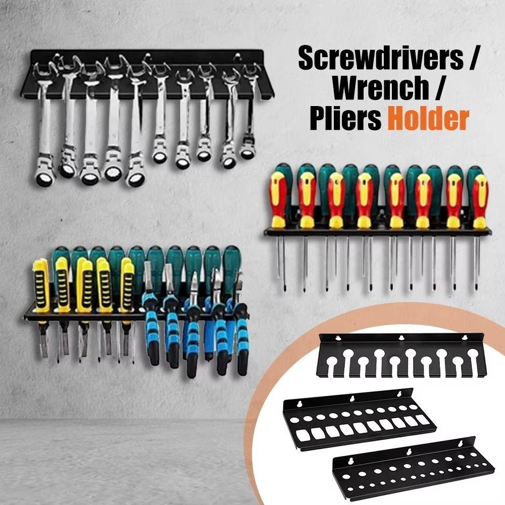 Screwdriver Organizer Hardware Tool Hanger Wall Mount Metal Tool Storage Rack House Hold