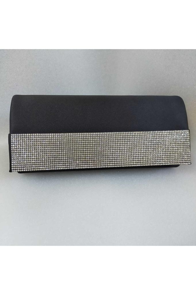 Women's Stylish and Useful Evening Dress Bag Silver Lame Shiny Mirror Fabric Stone Evening Dress Bag