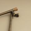 Vintage Look Nordic Cabinet Door Handle in Walnut and Brass for Clothing Storage