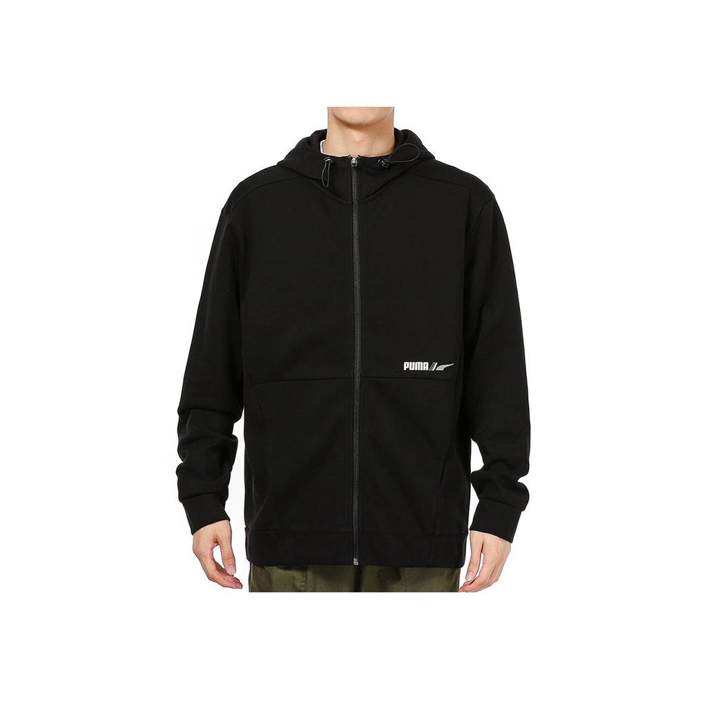Puma Logo Print Training Hooded Jacket Мужская куртка Черный 846533-01