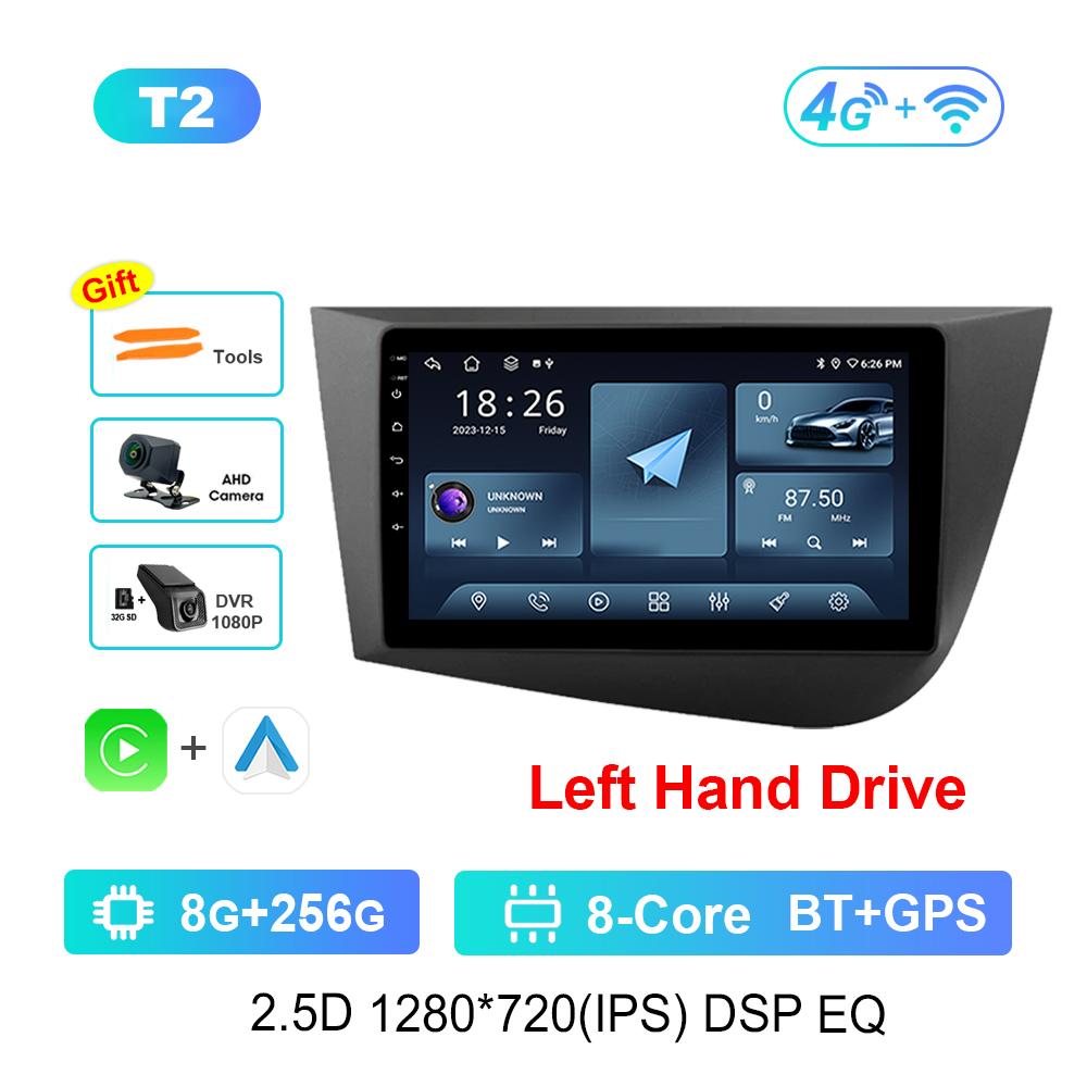 9-дюймовый леворульный GPS-навигатор Android OS для Seat Leon 2 2005 - 2012 4G DSP стерео автомобильное радио мультимедийный плеер WiFi BT
