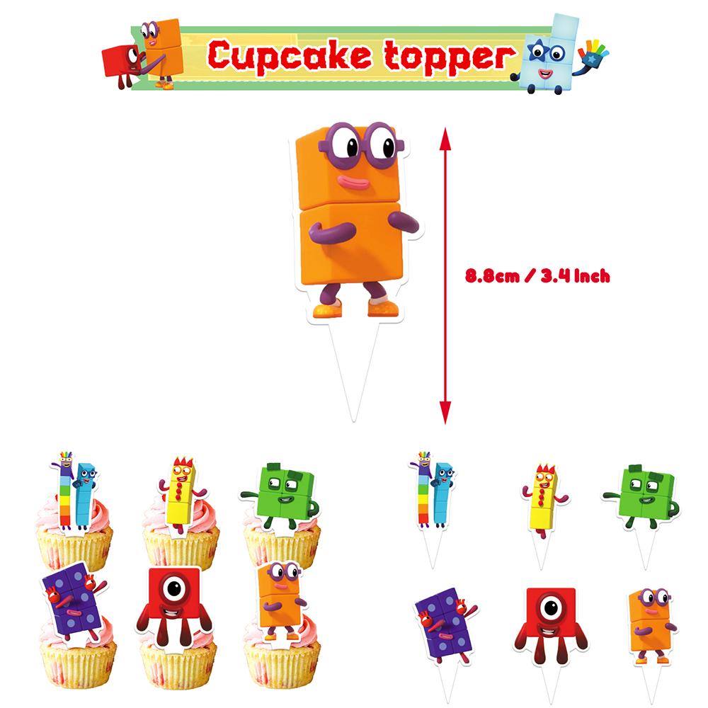 34pcs Numberblocks Party Supplies for Kids Include Banner Cake Topper Balloons