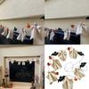 Halloween Ghost Garland 9.2ft Handcrafted Cotton Spooky Spirits & Bat Pumpkin Banner for Home Decoration