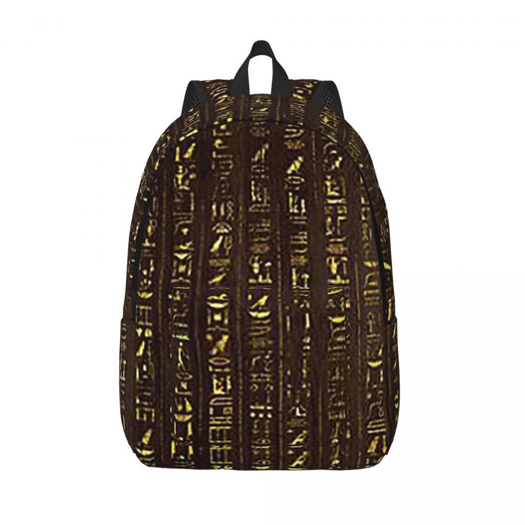 Золотой египетский и иероглифы на дереве Рюкзак Горячая Распродажа Daypack Детская Сумка для Книг Школьная Сумка Наплечные Сумки для Мужчин Женщин