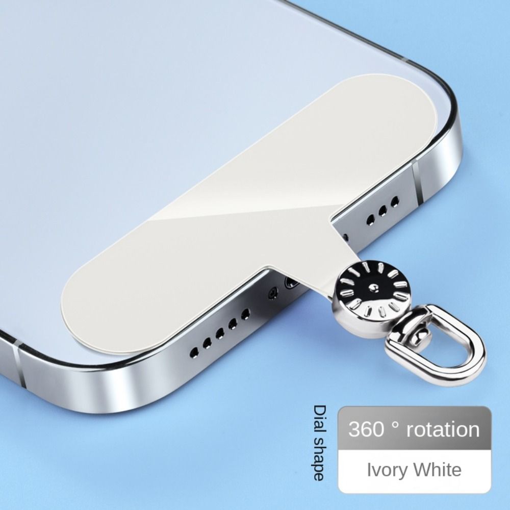 Hanging Cord Metal Phone Patch 360° Rotatable Phone Card Clip Phone Lanyard Gasket Replacement