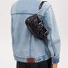 COACH Ashton Iconic Denim With Smooth Leather One Shoulder Handbag Medium Women's Black CQ184-SVBK