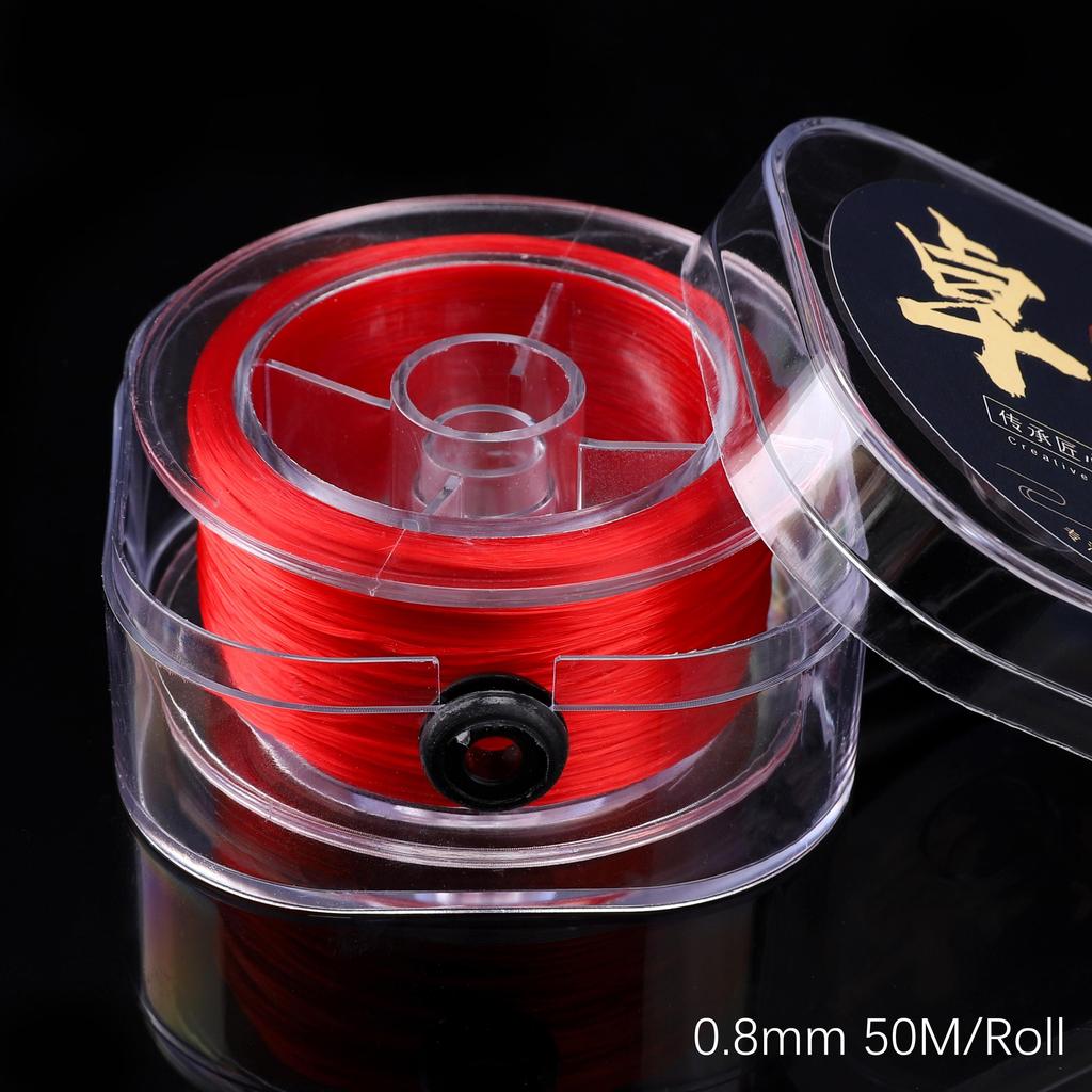 Прочная нейлоновая резиновая эластичная нить для изготовления украшений и браслетов - Разные цвета, 50-100 метров