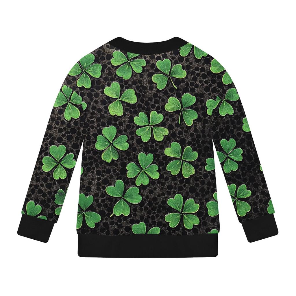 Девочки куртки на молнии детские осенние толстовки с длинным рукавом верхняя одежда с карманами St. День Святого Патрика 5-15 лет