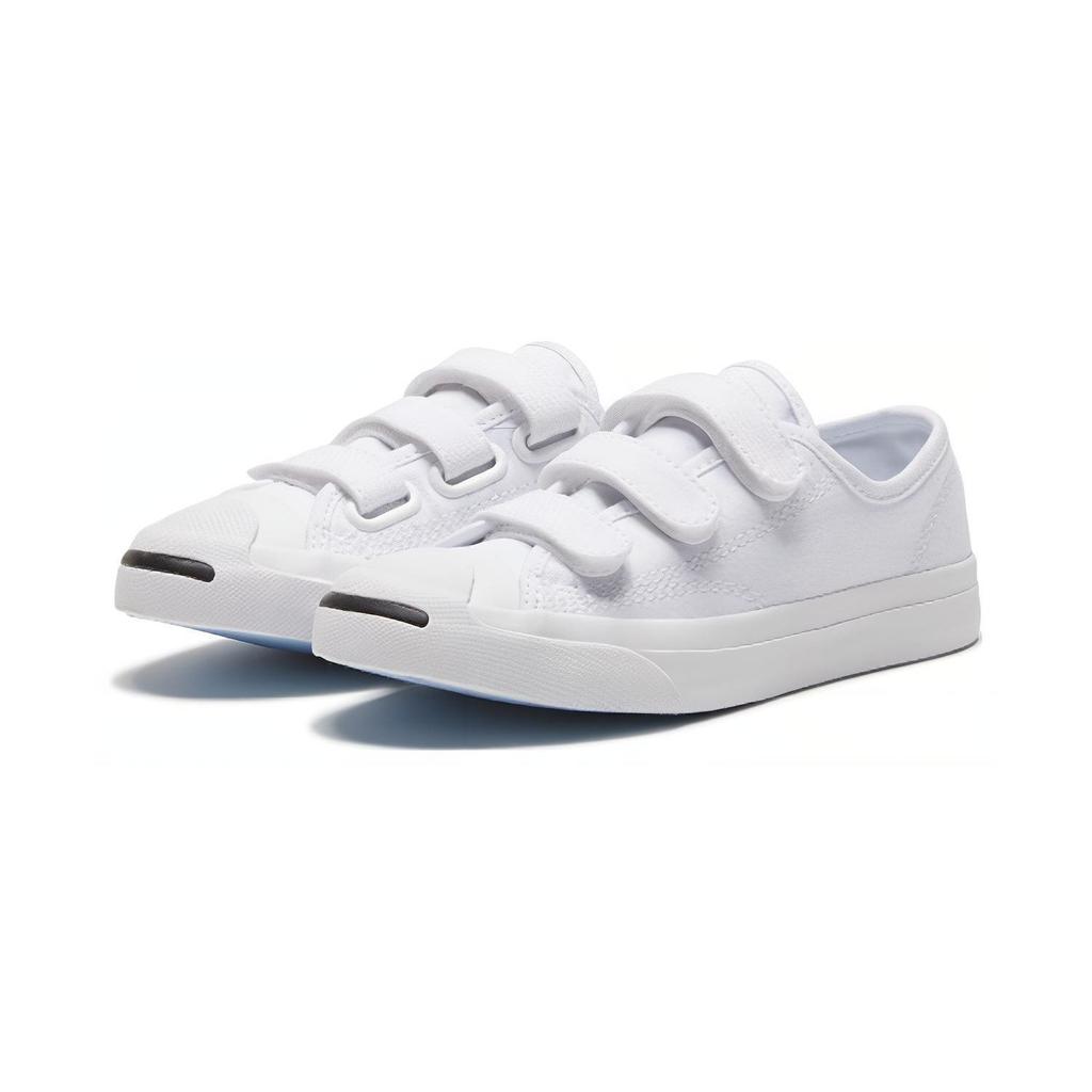 Converse Jack Purcell 3V Удобные Универсальные Низкие Кеды из Канваса Детские Кроссовки Белые 361308C