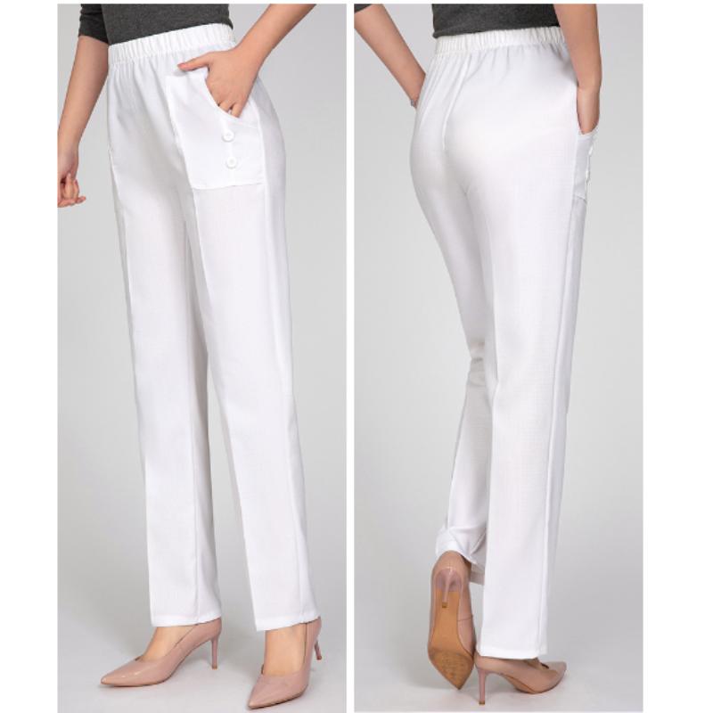 Женские весенние повседневные удобные брюки из хлопка и льна, модные белые, бежевые женские свободные и прямые брюки