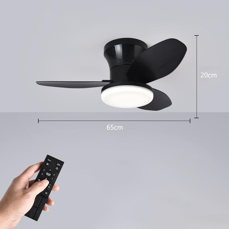 Household Frequency Conversion Ceiling Fan Light Kitchen Bedroom 3 Colors Light Adjustable Electric Ceiling Fan Lamp