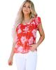 Azura Exchange Блузка с цветочным принтом и оборками на рукавах